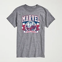 Novelty Mens Crew Neck Short Sleeve Regular Fit Marvel Graphic T-Shirt