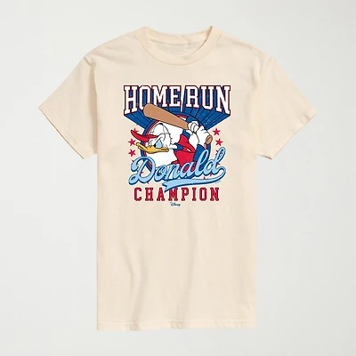 Novelty Mens Crew Neck Short Sleeve Regular Fit Donald Duck Graphic T-Shirt