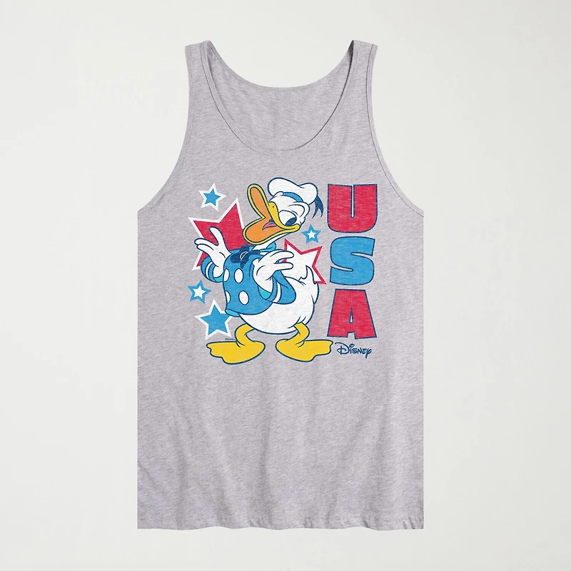 Novelty Mens Crew Neck Sleeveless Donald Duck Tank Top