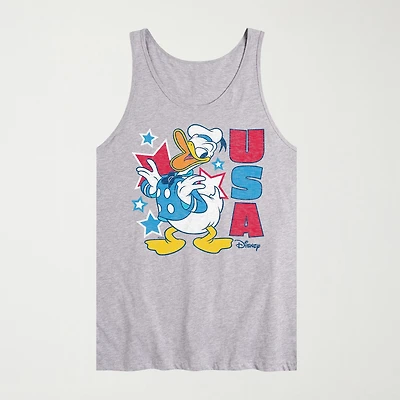 Novelty Mens Crew Neck Sleeveless Donald Duck Tank Top