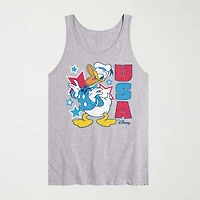Novelty Mens Crew Neck Sleeveless Donald Duck Tank Top
