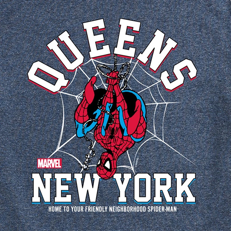 Novelty Mens Crew Neck Short Sleeve Regular Fit Marvel Spiderman Graphic T-Shirt