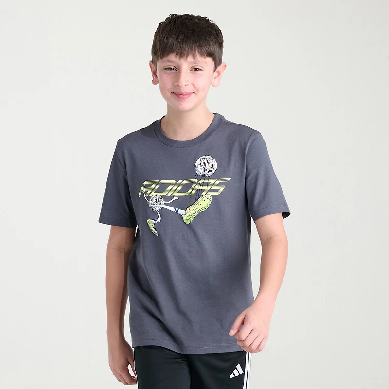 adidas Big Kid Boys Crew Neck Short Sleeve Regular Fit Graphic T-Shirt