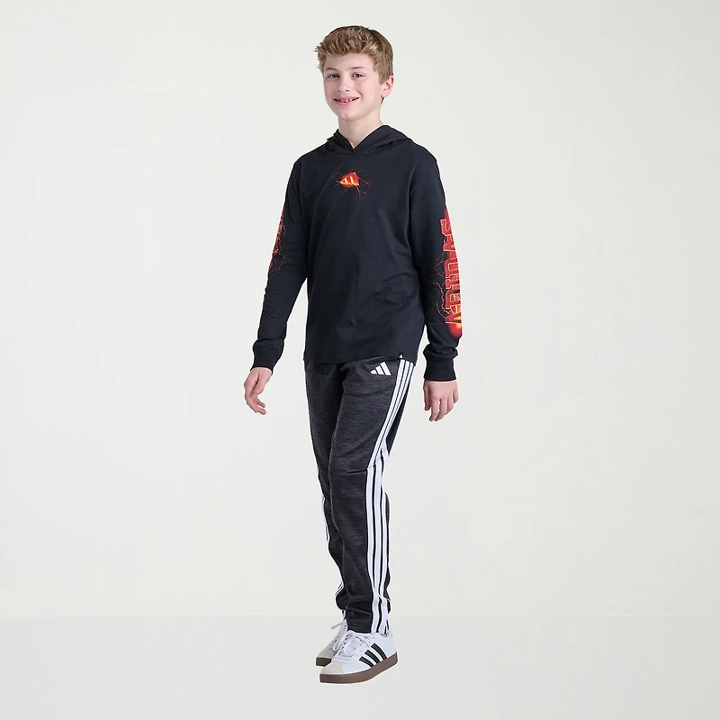 adidas Big Kid Boys Hooded Long Sleeve Regular Fit Graphic T-Shirt