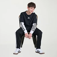 adidas Big Kid Boys Crew Neck Long Sleeve Regular Fit Graphic T-Shirt