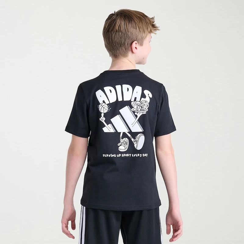 adidas Big Kid Boys Crew Neck Short Sleeve Regular Fit Graphic T-Shirt