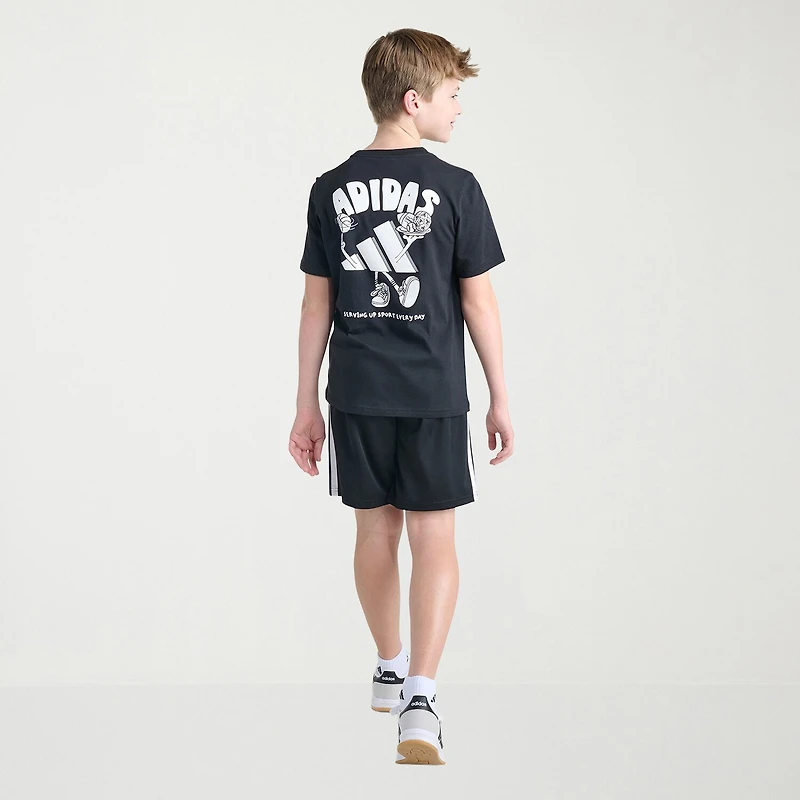 adidas Big Kid Boys Crew Neck Short Sleeve Regular Fit Graphic T-Shirt