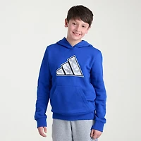 adidas Big Kid Boys Long Sleeve Fleece Active Husky Hoodie