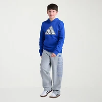 adidas Big Kid Boys Long Sleeve Fleece Active Husky Hoodie