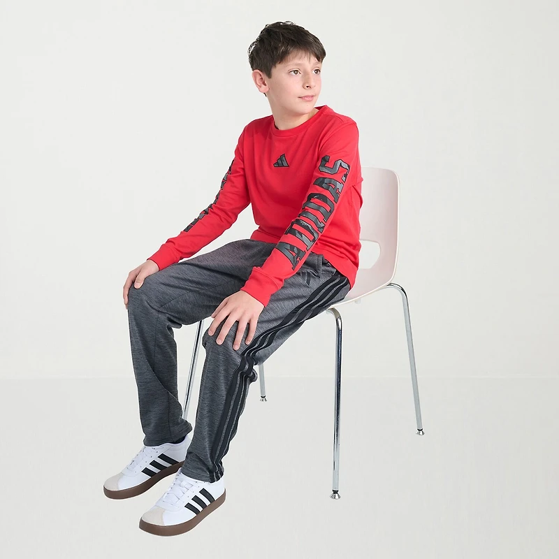 adidas Big Kid Boys Crew Neck Long Sleeve Regular Fit Graphic T-Shirt