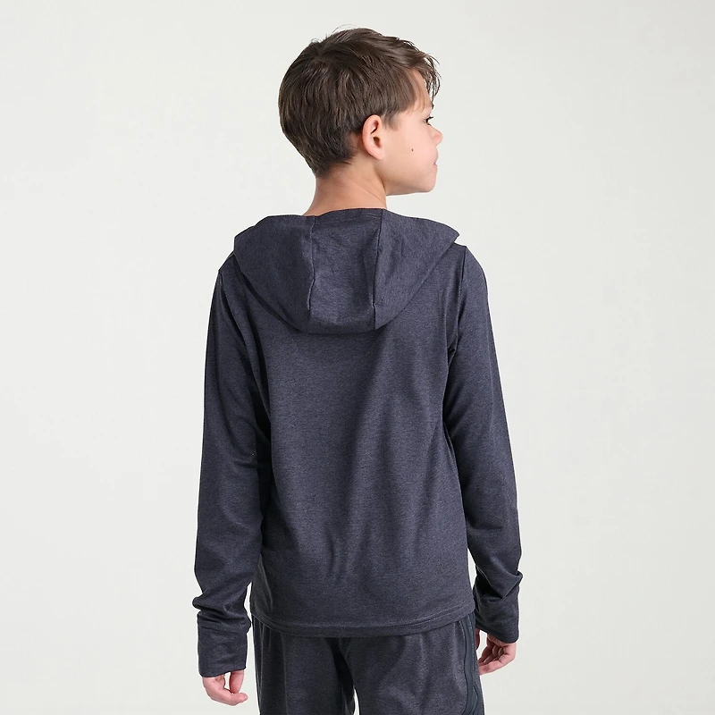 adidas Big Kid Boys Long Sleeve Fleece Active Hoodie
