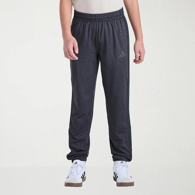 adidas Big Kid Boys Drawstring Waist Cuffed Mid Rise Regular Fit Jogger Pant