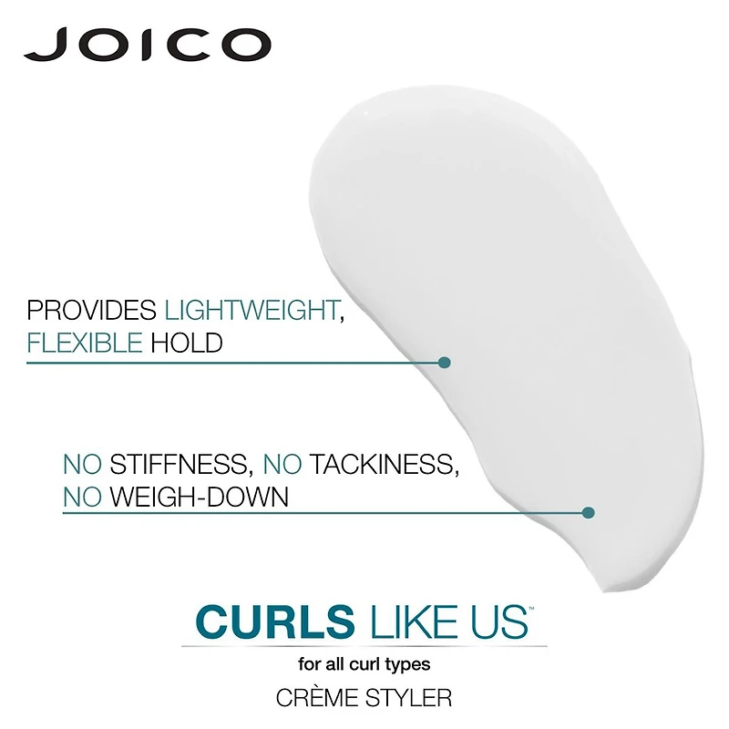 Joico Curls Like Us Hydrate & Define Curl Crème Styler Hair Cream 6.7 oz.