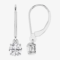 Limited Quantities! (F / Si1) Womens 1 CT. T.W. Lab Grown White Diamond Sterling Silver Round Drop Earrings