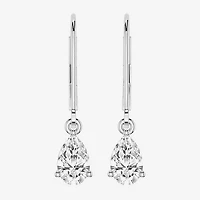 Limited Quantities! (F / Si1) Womens 1 CT. T.W. Lab Grown White Diamond Sterling Silver Pear Drop Earrings