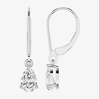 Limited Quantities! (F / Si1) Womens 1 CT. T.W. Lab Grown White Diamond Sterling Silver Pear Drop Earrings