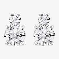 Limited Quantities! (F / Si1) 2 1/6 Ct. T.W. Lab Grown White Diamond Sterling Silver 8.9mm Round Stud Earrings