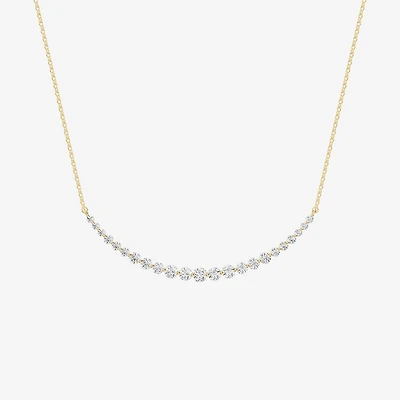 Limited Quantities! (F / Si1) Womens 1 CT. T.W. Lab Grown White Diamond 14K Gold Over Silver 18 Inch Pendant Necklace