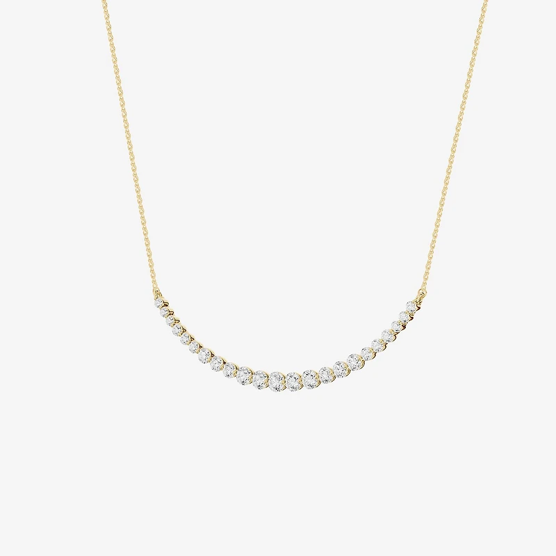 Limited Quantities! (F / Si1) Womens 1 CT. T.W. Lab Grown White Diamond 14K Gold Over Silver 18 Inch Pendant Necklace