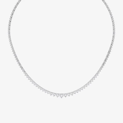 Limited Quantities! (F / Si1) Womens White Diamond Sterling Silver 18 Inch Tennis Necklace