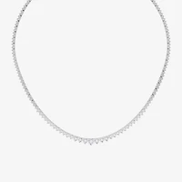 Limited Quantities! (F / Si1) Womens White Diamond Sterling Silver 18 Inch Tennis Necklace