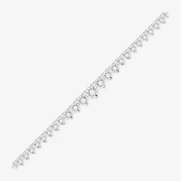 Limited Quantities! (F / Si1) Womens White Diamond Sterling Silver 18 Inch Tennis Necklace