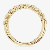 Limited Quantities! (F / Si1) Womens 3.5MM CT. T.W. Lab Grown White Diamond 14K Gold Over Silver Band