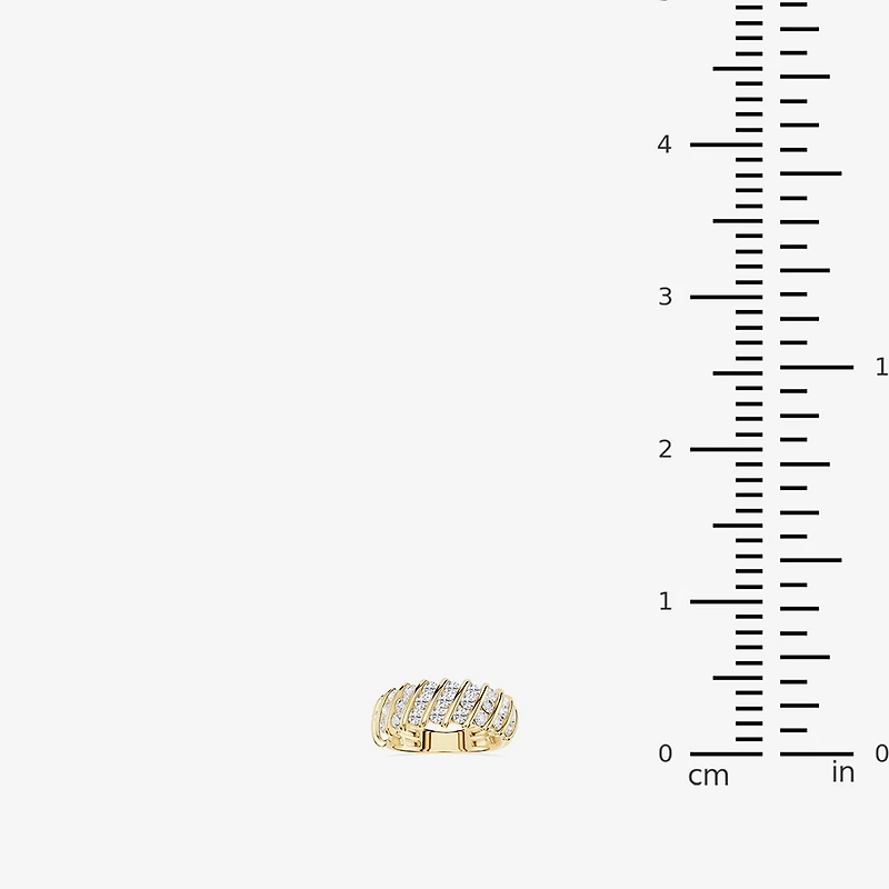 Limited Quantities! (F / Si1) Womens 3.5MM CT. T.W. Lab Grown White Diamond 14K Gold Over Silver Band