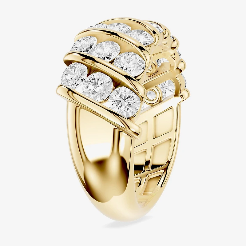 Limited Quantities! (F / Si1) Womens 3.5MM 2 CT. T.W. Lab Grown White Diamond 14K Gold Over Silver Band