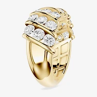 Limited Quantities! (F / Si1) Womens 3.5MM 2 CT. T.W. Lab Grown White Diamond 14K Gold Over Silver Band