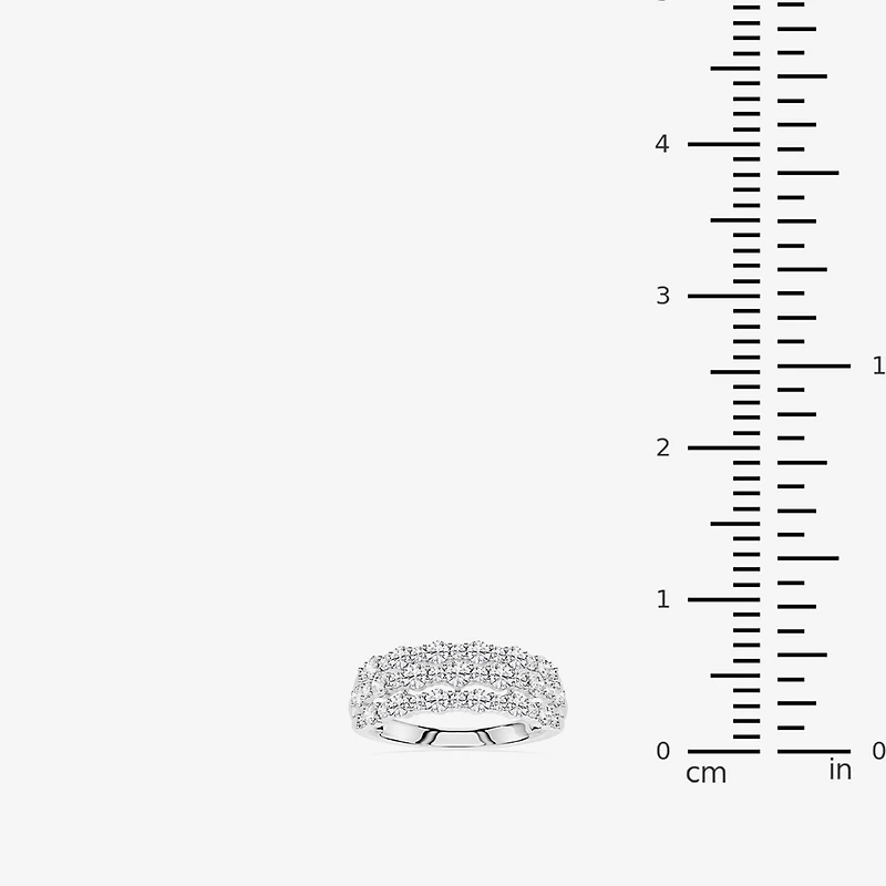 Limited Quantities! (F / Si1) Womens 2MM 1 CT. T.W. Lab Grown White Diamond Sterling Silver Band