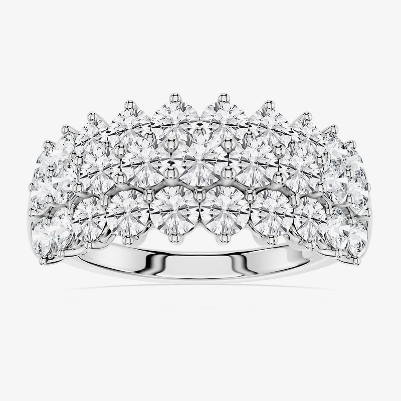Limited Quantities! (F / Si1) Womens CT. T.W. Lab Grown White Diamond Sterling Silver Band