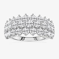 Limited Quantities! (F / Si1) Womens CT. T.W. Lab Grown White Diamond Sterling Silver Band
