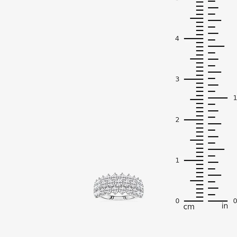 Limited Quantities! (F / Si1) Womens CT. T.W. Lab Grown White Diamond Sterling Silver Band