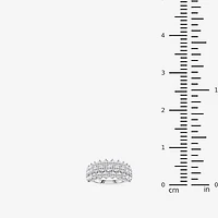 Limited Quantities! (F / Si1) Womens CT. T.W. Lab Grown White Diamond Sterling Silver Band