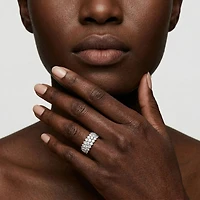 Limited Quantities! (F / Si1) Womens CT. T.W. Lab Grown White Diamond Sterling Silver Band