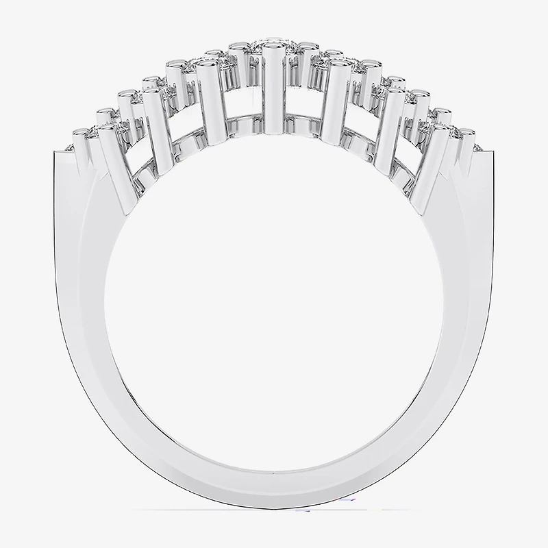 Limited Quantities! (F / Si1) Womens 1 CT. T.W. Lab Grown White Diamond Sterling Silver Band