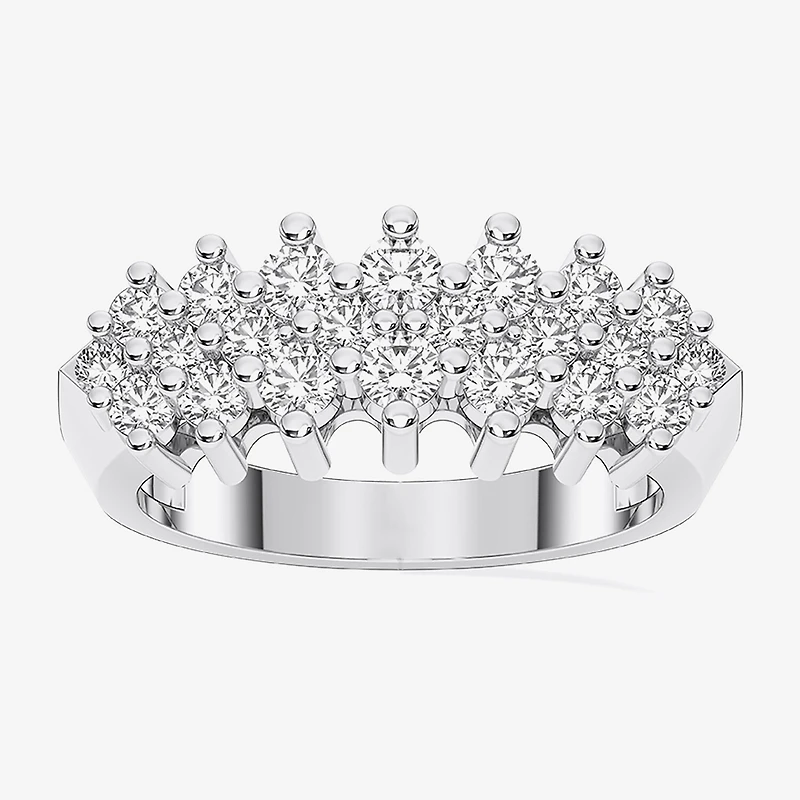 Limited Quantities! (F / Si1) Womens 1 CT. T.W. Lab Grown White Diamond Sterling Silver Band