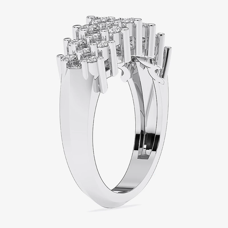 Limited Quantities! (F / Si1) Womens 1 CT. T.W. Lab Grown White Diamond Sterling Silver Band