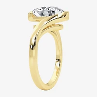 Grown Gorgeous (F / Vs2) Womens 2 1/4 CT. Lab White Diamond 14K Gold Oval Solitaire Engagement Ring