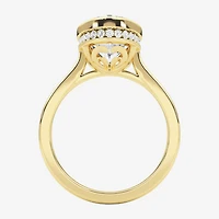 Grown Gorgeous (F / Vs2) Womens 3 1/2 CT. T.W Lab White Diamond 14K Gold Oval Engagement Ring