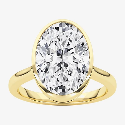 Grown Gorgeous (F / Vs2) Womens 3 1/2 CT. T.W Lab White Diamond 14K Gold Oval Engagement Ring