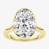 Grown Gorgeous (F / Vs2) Womens 3 1/2 CT. T.W Lab White Diamond 14K Gold Oval Engagement Ring