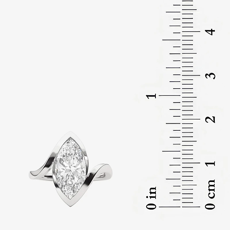 Grown Gorgeous (F / Vs2) Womens 2 1/4 CT. Lab White Diamond 14K Gold Marquise Solitaire Engagement Ring