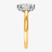 (I / Si2) Womens 1 CT. Lab Grown White Diamond Sterling Silver Marquise Solitaire Engagement Ring