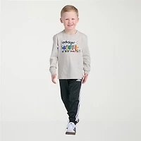 adidas Toddler Boys Crew Neck Long Sleeve Regular Fit Graphic T-Shirt