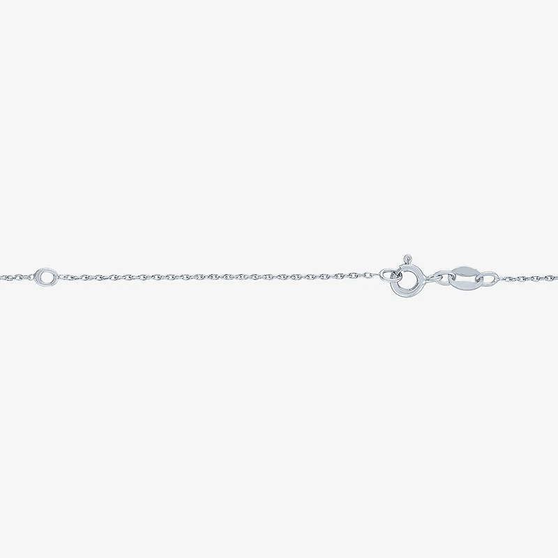 Womens Lab Created Blue Sapphire Pure Silver Over Brass Moon 16 Inch Pendant Necklace