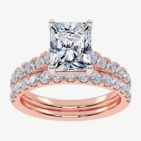 Signature By Modern Bride (G-H / Vs2-Si1) Womens 2 CT. T.W. Lab Grown White Diamond 14K Gold Side Stone Bridal Set