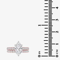 Signature By Modern Bride (G-H / Vs2-Si1) Womens 2 1/2 CT. T.W. Lab Grown White Diamond 14K Gold Marquise Side Stone Bridal Set