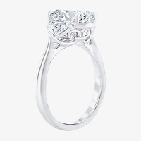 Signature By Modern Bride (F / Vs2) Womens 2 1/2 CT. T.W. Lab Grown White Diamond 10K Gold Oval 3-Stone Engagement Ring